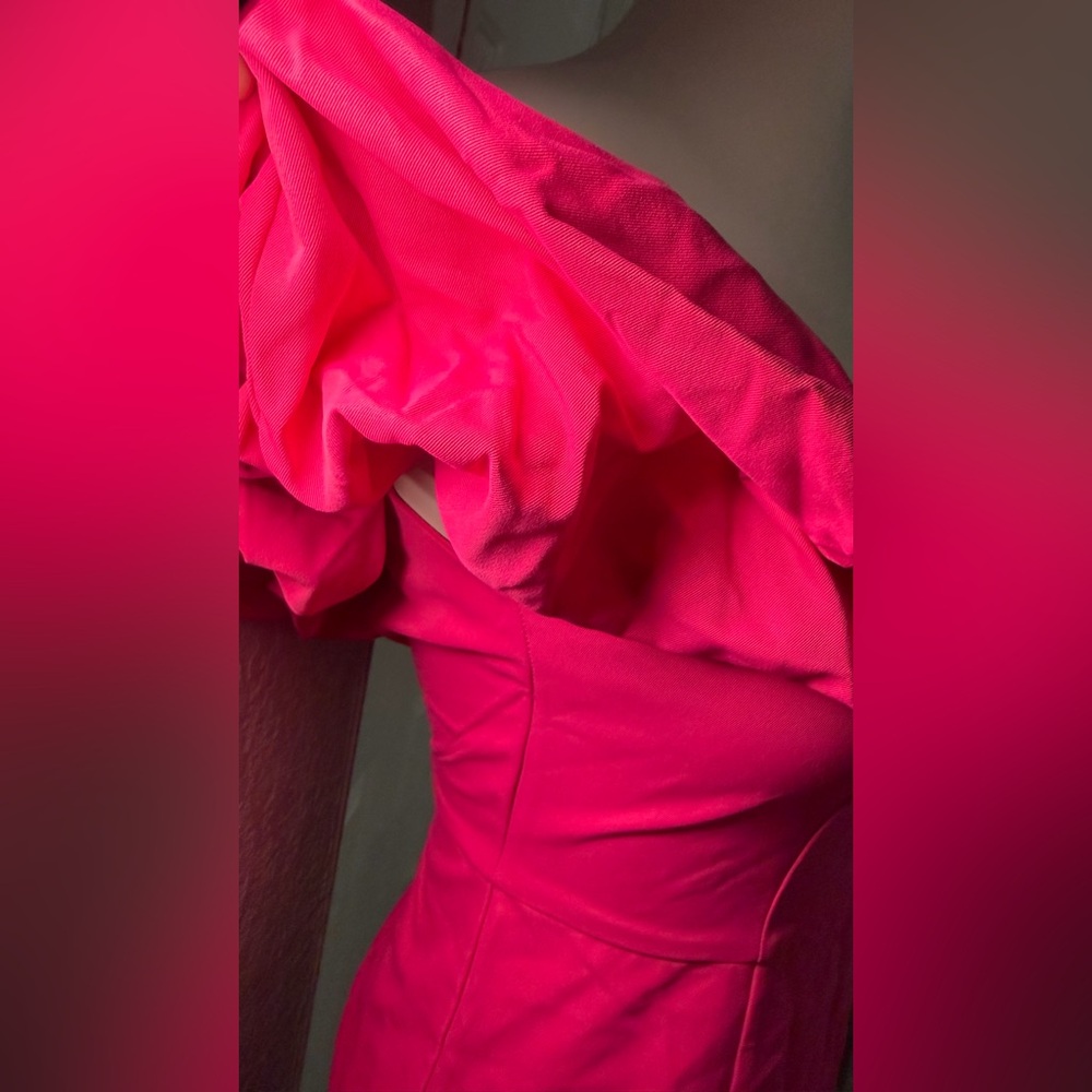 SHEIN Strapless Pink Ruffle Dress - Picture 10 of 12